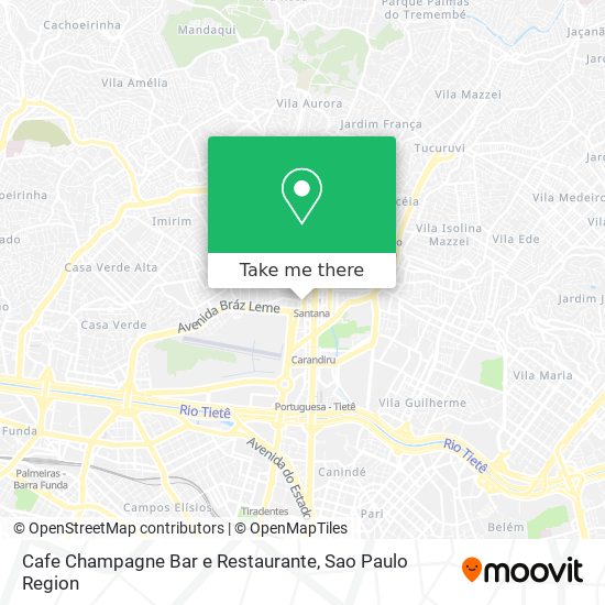 Cafe Champagne Bar e Restaurante map