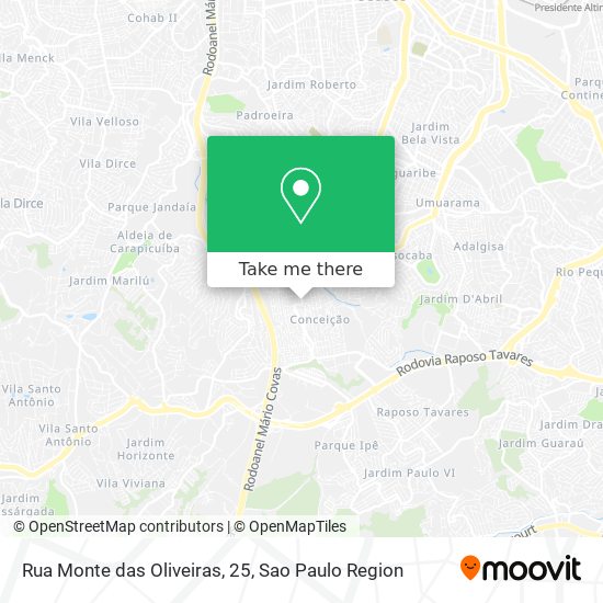 Rua Monte das Oliveiras, 25 map