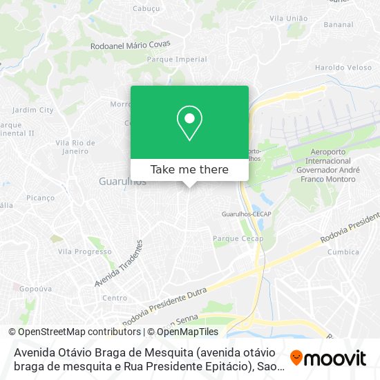 Avenida Otávio Braga de Mesquita (avenida otávio braga de mesquita e Rua Presidente Epitácio) map