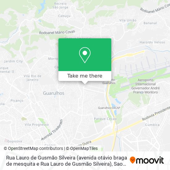 Mapa Rua Lauro de Gusmão Silveira (avenida otávio braga de mesquita e Rua Lauro de Gusmão Silveira)