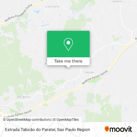 Estrada Taboão do Parateí map