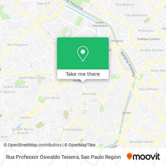 Mapa Rua Professor Oswaldo Teixeira
