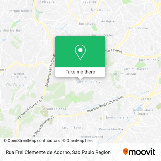Rua Frei Clemente de Adorno map