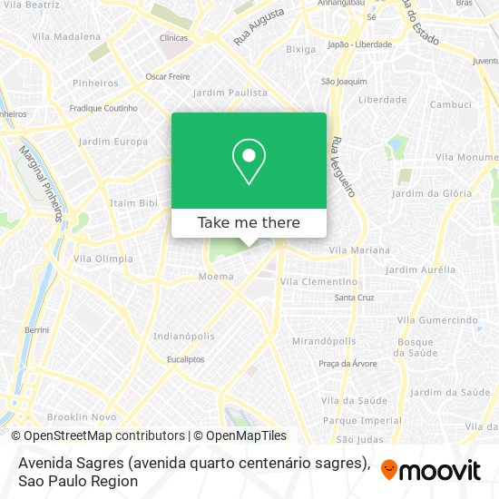 Mapa Avenida Sagres (avenida quarto centenário sagres)