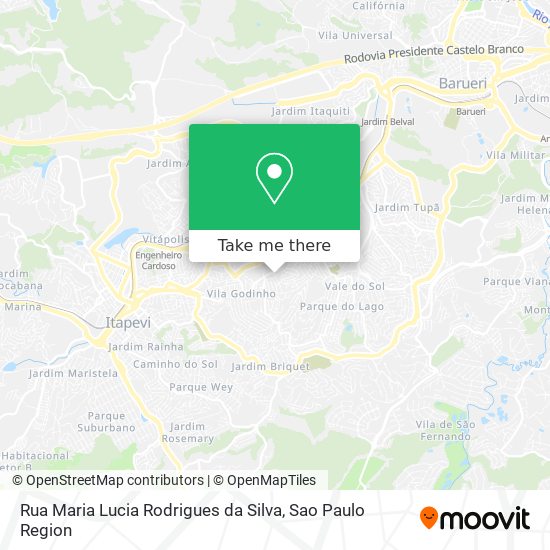 Mapa Rua Maria Lucia Rodrigues da Silva