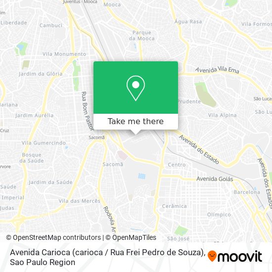 Avenida Carioca (carioca / Rua Frei Pedro de Souza) map
