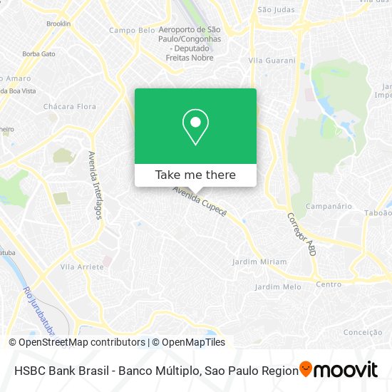 HSBC Bank Brasil - Banco Múltiplo map