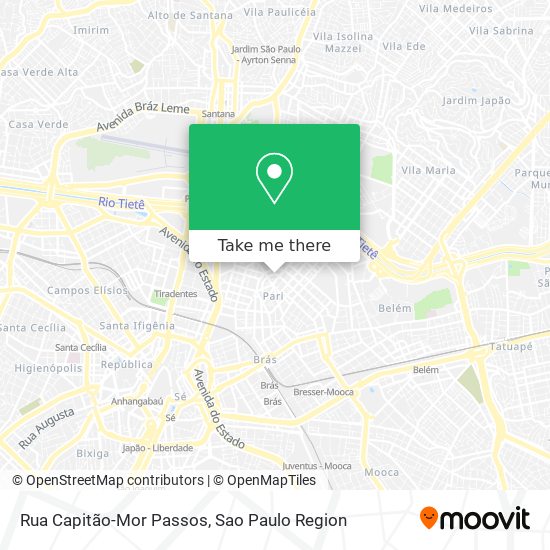 Rua Capitão-Mor Passos map