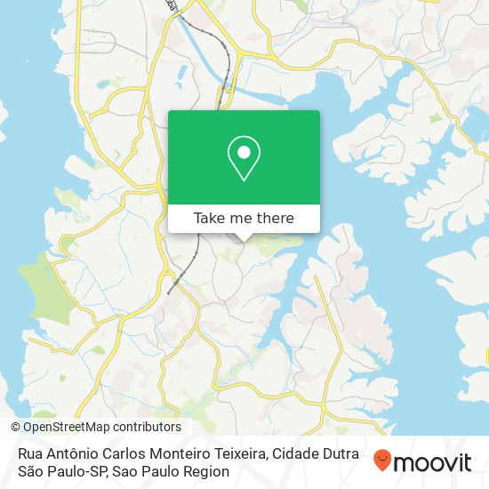 Mapa Rua Antônio Carlos Monteiro Teixeira, Cidade Dutra São Paulo-SP