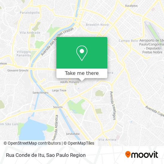 Mapa Rua Conde de Itu