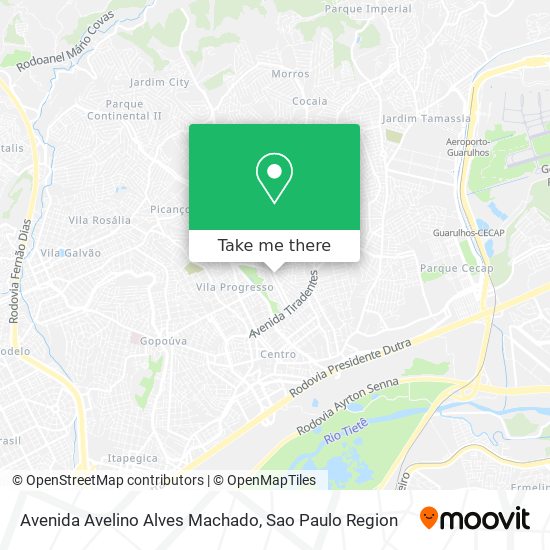 Mapa Avenida Avelino Alves Machado