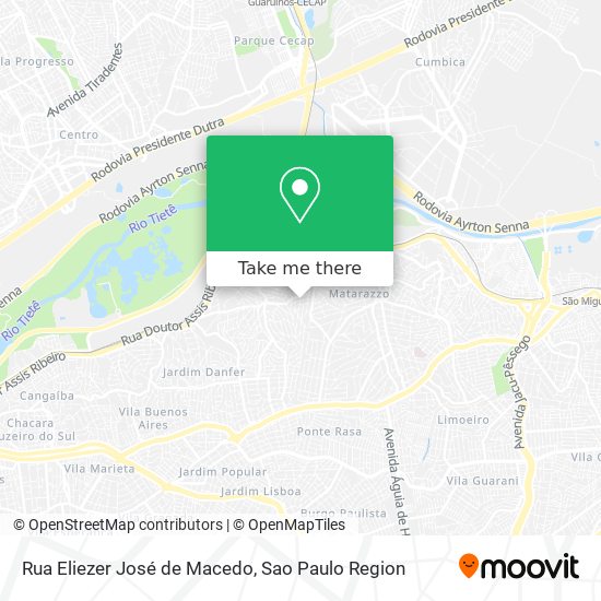 Mapa Rua Eliezer José de Macedo