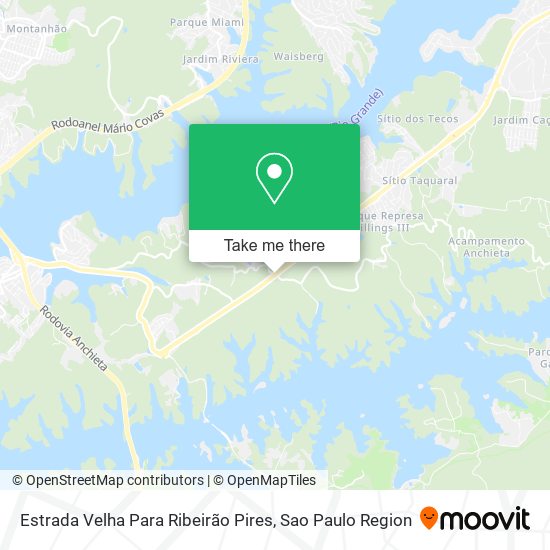Estrada Velha Para Ribeirão Pires map