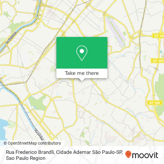 Rua Frederico Brandli, Cidade Ademar São Paulo-SP map
