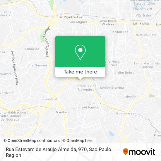 Mapa Rua Estevam de Araújo Almeida, 970