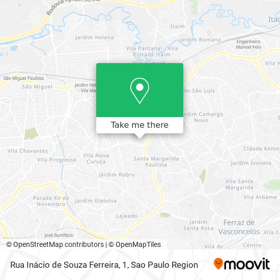 Mapa Rua Inácio de Souza Ferreira, 1