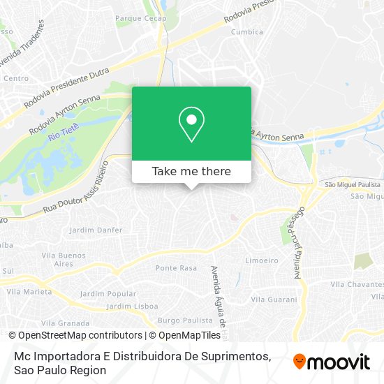 Mc Importadora E Distribuidora De Suprimentos map