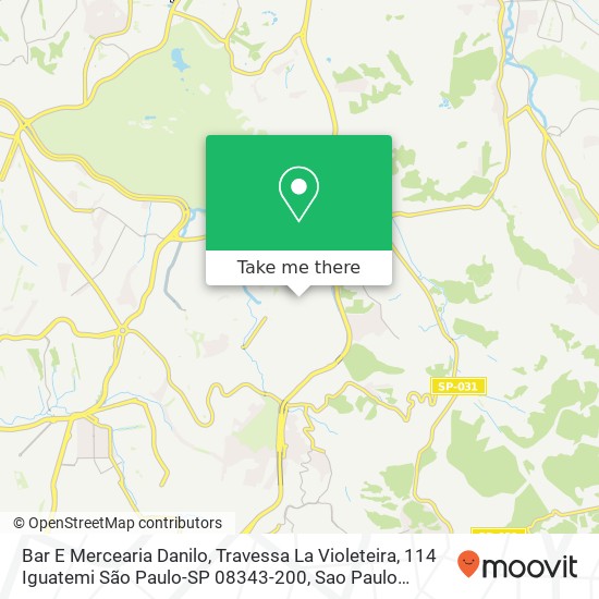 Mapa Bar E Mercearia Danilo, Travessa La Violeteira, 114 Iguatemi São Paulo-SP 08343-200