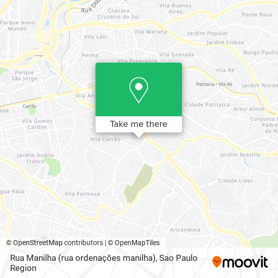 Mapa Rua Manilha (rua ordenações manilha)