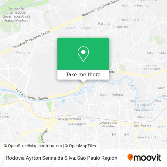 Mapa Rodovia Ayrton Senna da Silva