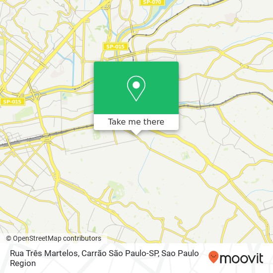 Rua Três Martelos, Carrão São Paulo-SP map