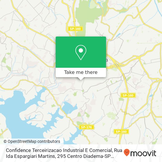 Mapa Confidence Terceirizacao Industrial E Comercial, Rua Ida Espargiari Martins, 295 Centro Diadema-SP 09910-130