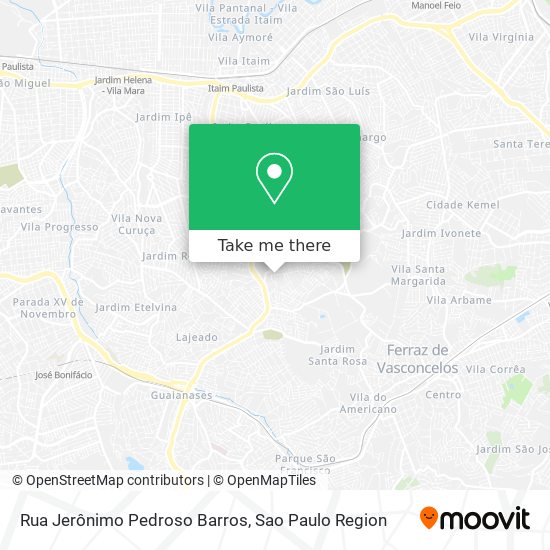Mapa Rua Jerônimo Pedroso Barros