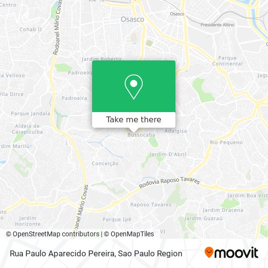 Mapa Rua Paulo Aparecido Pereira