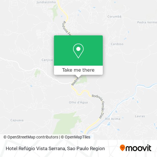 Hotel Refúgio Vista Serrana map