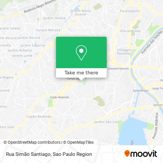 Rua Simão Santiago map