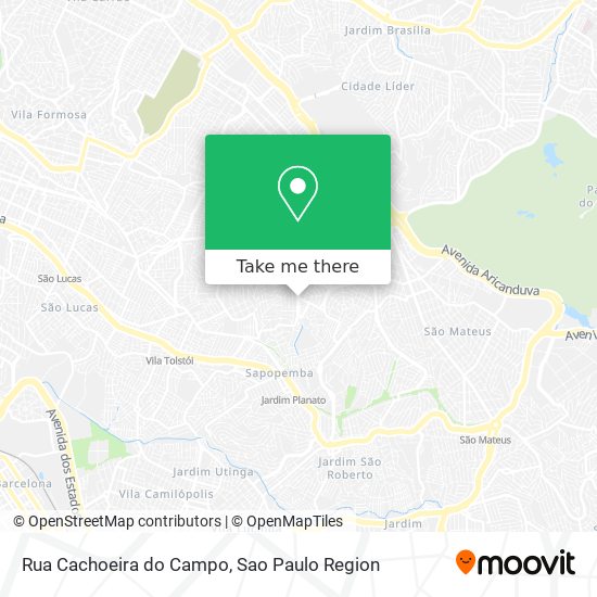 Rua Cachoeira do Campo map