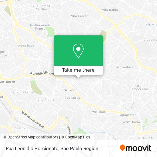 Mapa Rua Leonídio Porcionato