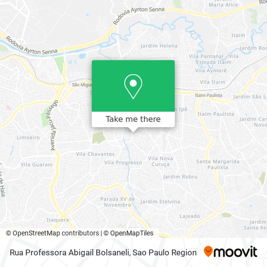 Rua Professora Abigail Bolsaneli map