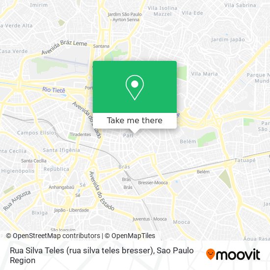 Mapa Rua Silva Teles (rua silva teles bresser)