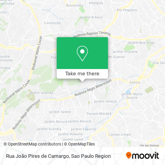 Mapa Rua João Pires de Camargo