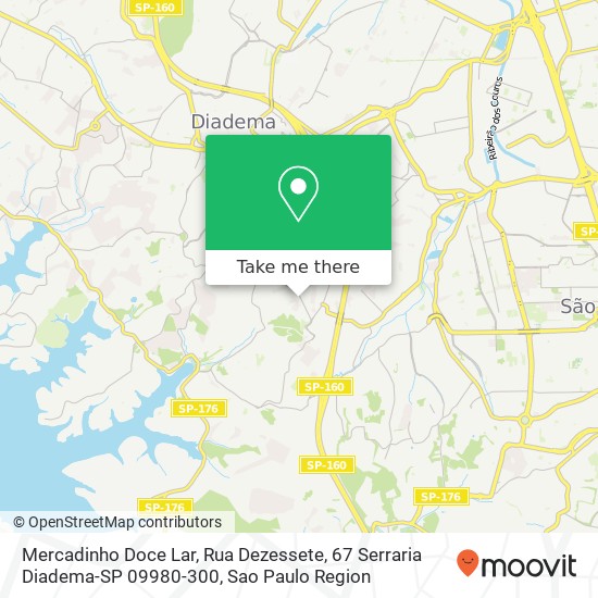 Mercadinho Doce Lar, Rua Dezessete, 67 Serraria Diadema-SP 09980-300 map