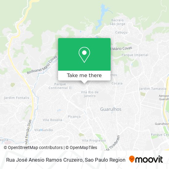 Rua José Anesio Ramos Cruzeiro map