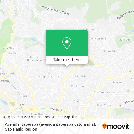 Mapa Avenida Itaberaba (avenida itaberaba catolândia)