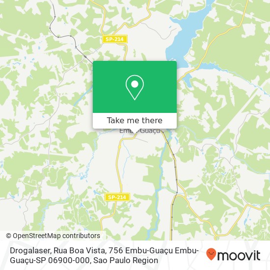 Mapa Drogalaser, Rua Boa Vista, 756 Embu-Guaçu Embu-Guaçu-SP 06900-000