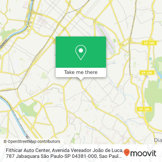 Fithicar Auto Center, Avenida Vereador João de Luca, 787 Jabaquara São Paulo-SP 04381-000 map