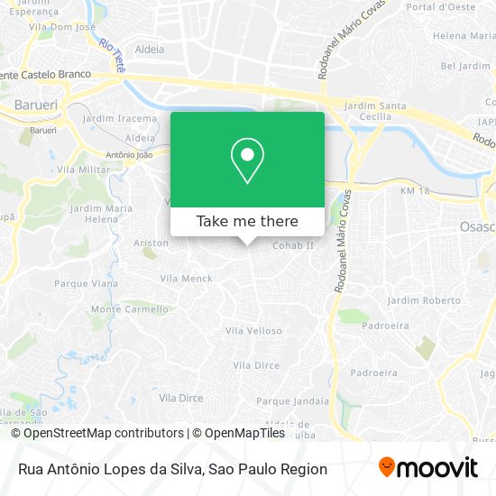 Rua Antônio Lopes da Silva map
