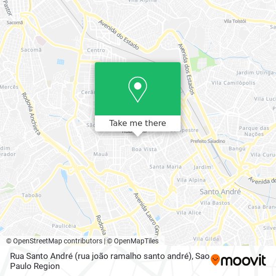 Rua Santo André (rua joão ramalho santo andré) map