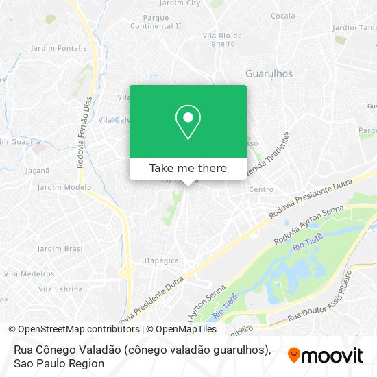 Rua Cônego Valadão (cônego valadão guarulhos) map