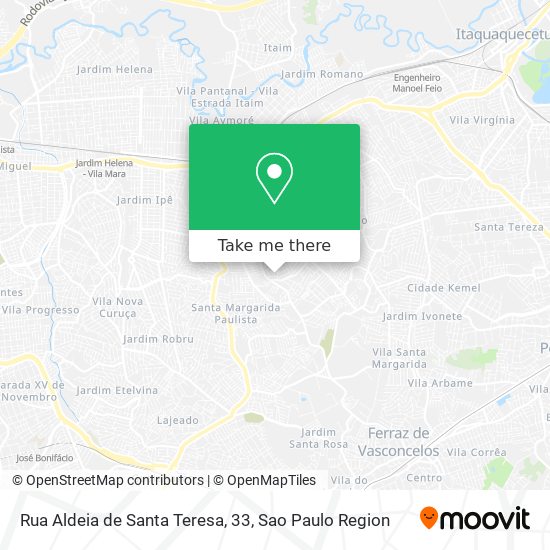Rua Aldeia de Santa Teresa, 33 map