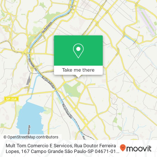 Mult Tom Comercio E Servicos, Rua Doutor Ferreira Lopes, 167 Campo Grande São Paulo-SP 04671-010 map