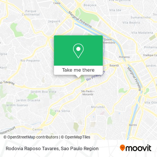 Rodovia Raposo Tavares map