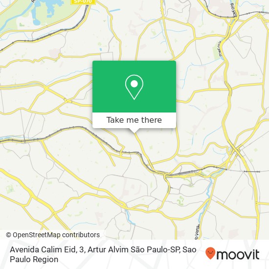 Mapa Avenida Calim Eid, 3, Artur Alvim São Paulo-SP