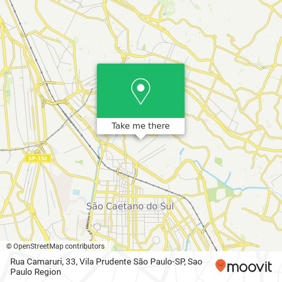 Rua Camaruri, 33, Vila Prudente São Paulo-SP map