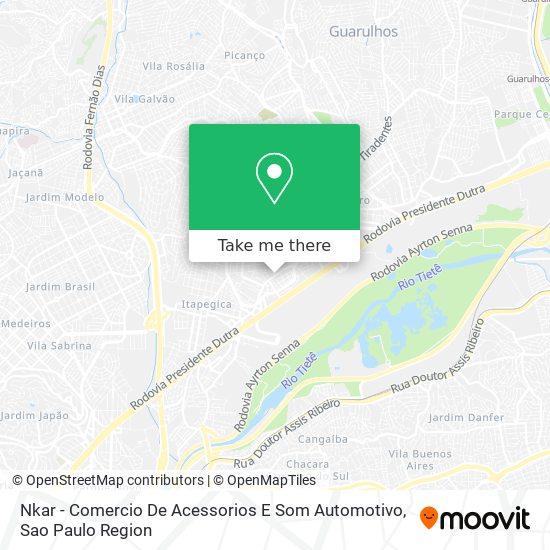 Nkar - Comercio De Acessorios E Som Automotivo map