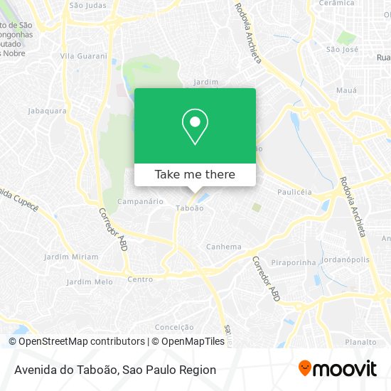 Mapa Avenida do Taboão